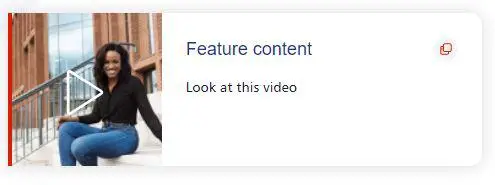 Feature content with a video on the front end of the website. 