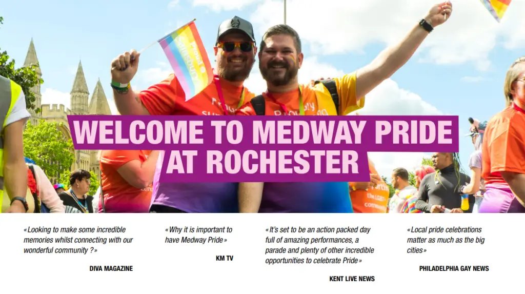 Join us at the spectacular Medway Pride! Canterbury Christ Church