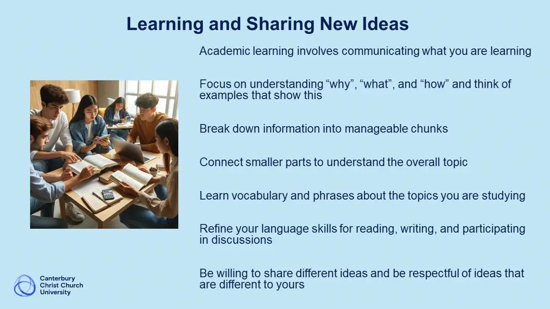 Learning and sharing new ideas