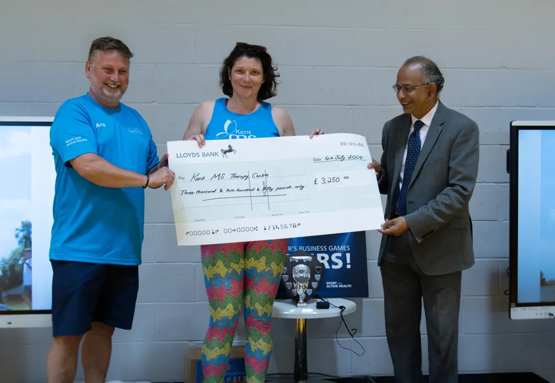 Businesses raised £3,350 for Kent MS Therapy Centre